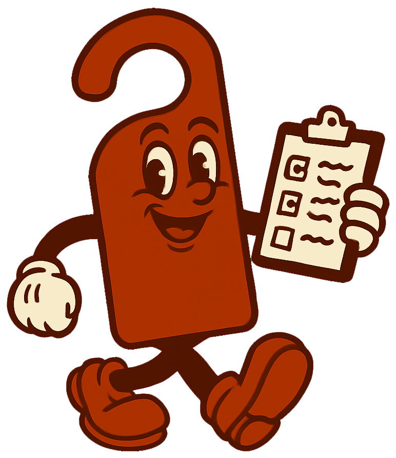 Door Hanger Mascot Waving